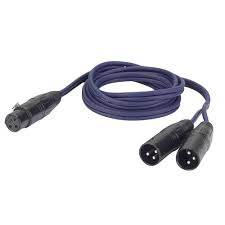 image XLR female to 2x XLR male splitter