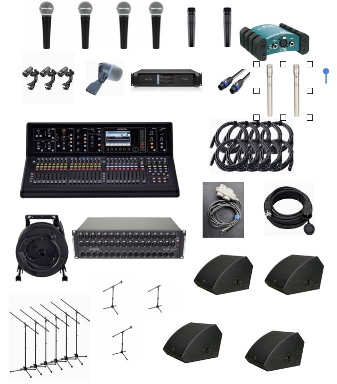 image Midas M 32 Live   full band kit