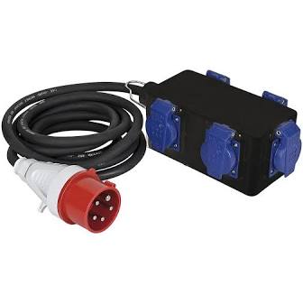 image Powersplit 16A 400V to 3x 220V 2 meters